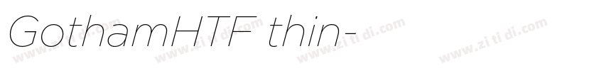 GothamHTF thin字体转换